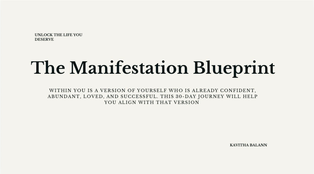 Manifestation Blueprint